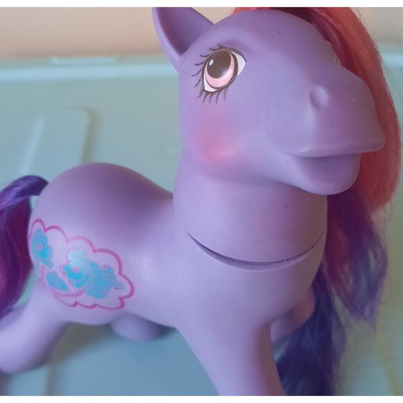 Vintage G1 My Little Pony Talk A Lot Sweet Talkin Purple Hasbro MLP Rare HTF - Picture 1 of 5